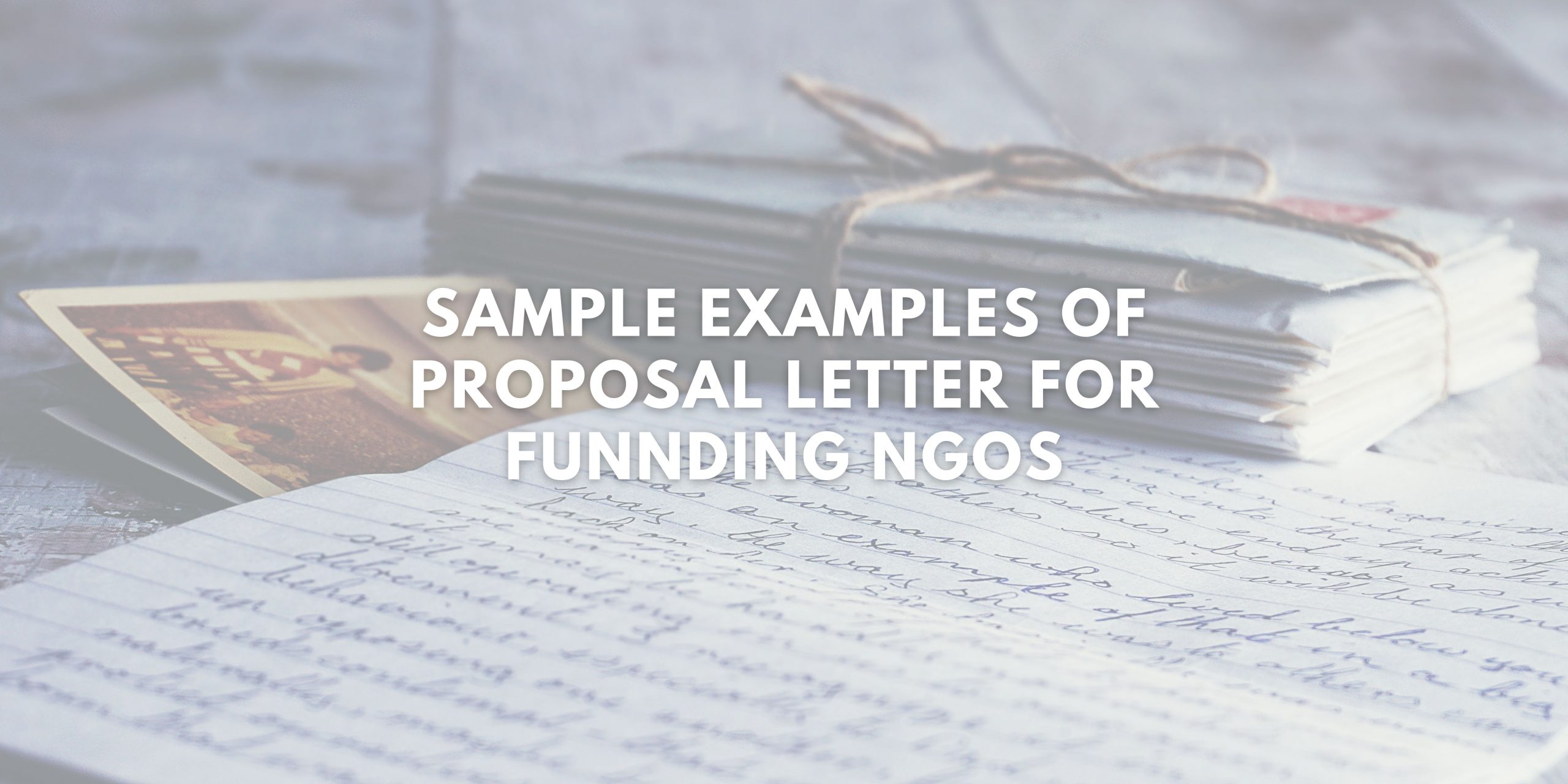 Sample examples of proposal letter for funnding NGOs