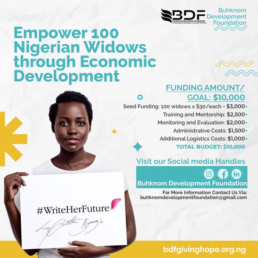 Empower 100 Nigeria Widows through Economic Dev.