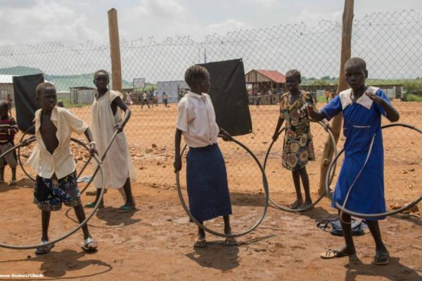 Books and school bags for school children