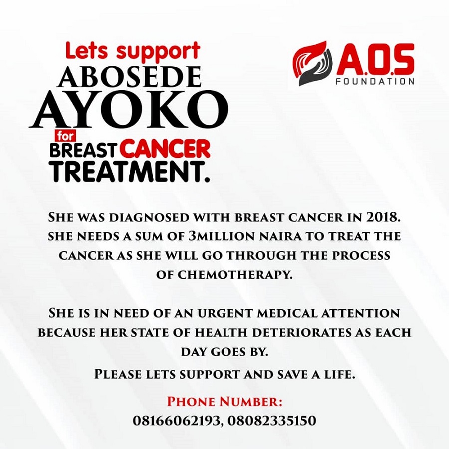 HELP AYOKO DEFEAT BREAST CANCER