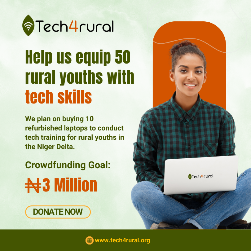 Help us Purchase Laptops to train youths in Tech