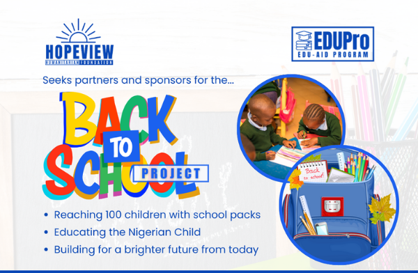 HOPEVIEW BACK TO SCHOOL PROJECT