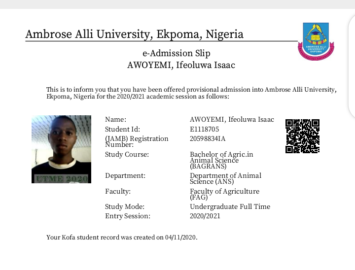 School fee .  I don't want to forfeit my admission
