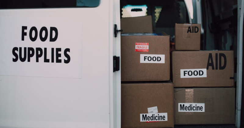 local disaster relief food drives