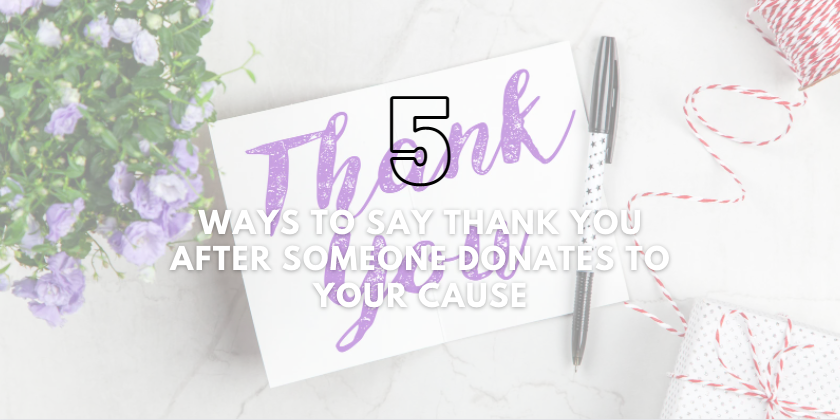 thank you for your donation