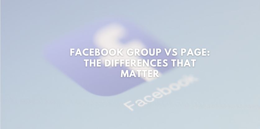 facebook group vs page