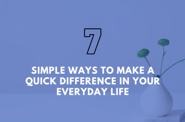 Make a quick difference